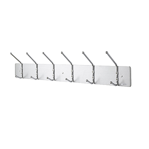 Safco Chrome Wall Rack Coat Hooks, 4162
