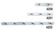 Safco Nail Head Coat Hook, 2-Hook, 3-Hook and 6-Hook Styles., 4200, 4201, 4202