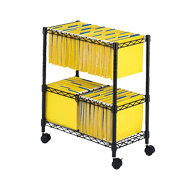 Safco 2-Tier Rolling File Cart, 5278