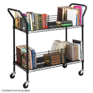 Safco wire book cart, 5333BL