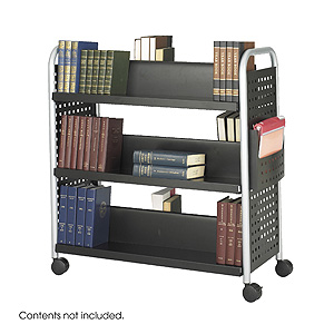 Safco Double-sided 6 Shelf Cart, 5335BL