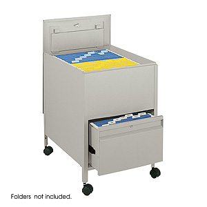 Safco Locking Mobile Tub File with Drawer, Legal Size, 5365