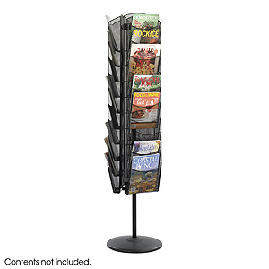 Safco Onyx™ Mesh Rotating Magazine Stand, 5577BL