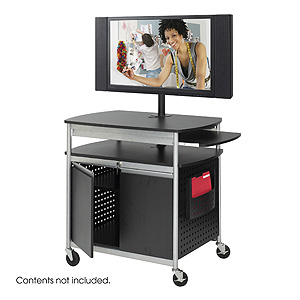 Safco Scoot™ Flat Panel Multimedia Cart 8941BL