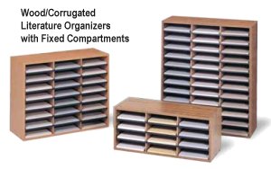 Safco Wood Corrugated Literature Organizers, 9401, 9402, 9403