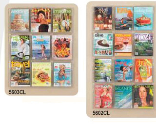 Safco Reveal Magazine Displays, 5602CL, 5603CL, 5607CL, 5613CL, 5614CL, 5615CL, 5617CL, 5619BL, 5620CL, 5621CL, 5622CL, 5624CL, 5661NC