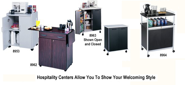 Safco Hospitality Carts 8953,  8962, 8963, 8964, 8965