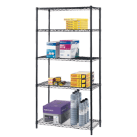 Safco Commercial Wire Shelving, 36 x 18, 5276BL