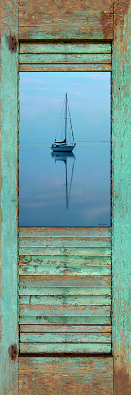 022a Shutter & Sailboat by Steve Vaughn